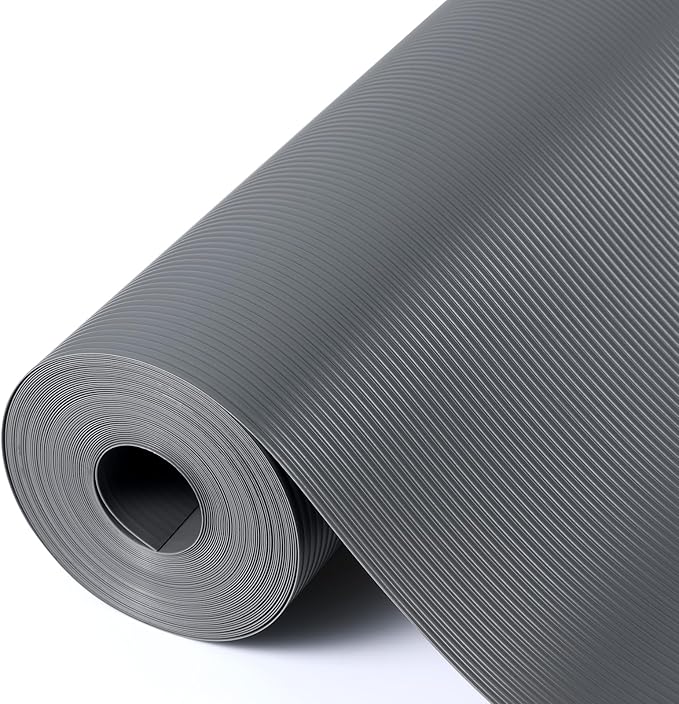 Shelf Liners for Kitchen Cabinets Drawer Liner Non Adhesive Cupboard Mat EVA Material Waterproof Refrigerator Mats Washable Fridge Liner for Cupboard and Desks Liner Gray 11.8 x 236.2 Inches