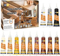 Wood Furniture Repair Kit, 12 Colors Wood Repair Kit, Wood Touch up Fillers, Repair Scratch, Cracks, Discoloration for Wooden Cabinet, Floor, Door, Table Surfaces Wood Filler Paint