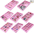 8 Pack Stackable Jewelry Trays Organizer Velvet Earring Organizer Jewelry Tray for Drawers Earring Holder Necklace Bracelet Ring Organizers