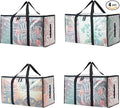 Heavy Duty 93L (24.5 Gallon) Stackable Storage Bins with Fully Openable Lids, Moving Bags Heavy Duty, Clear Plastic Totes for Moving Storage, Home Organization, Closet, Dorm Room. 4 Pack