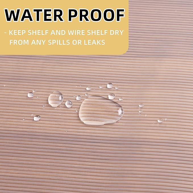 Shelf Liners for Kitchen Cabinets Non-Adhesive & Washable,Non Slip Cabinet Liners for Shelves Waterproof & Oil Proof,Clear Plastic Drawer Liner,Easy to Cut 12 Inches x 20 FT x 4 Rolls CP-12204