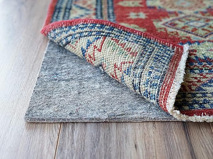 RUGPADUSA - Dual Surface - 4'x6' - 1/4" Thick - Felt + Rubber - Non-Slip Backing Rug Pad - Safe for All Floors