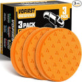 6 Inch Buffing Pads - 3Pcs Orange Buffing Pads - 6.5 Inch Face for 6 Inch 150mm Backing Plate - High-Density Buffing Sponge Pads for Car Buffer Polisher Compounding, Polishing & Waxing