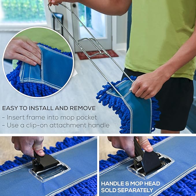 Kleen Handler 18 Inch Commercial Dust Mop Frame (3 Pack)