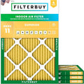 Filterbuy 16x22x1 Air Filter MERV 11 (MPR 1200) Allergen Defense Replacement (4-Pack), Electrostatic Pleated HVAC AC Furnace Filters, Made in USA (Actual Size: 15.50 x 21.50 x 0.75)
