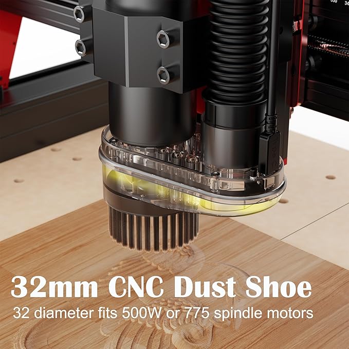 Dust Collector for CNC Machine, Air Filtration System and Powerful Suction 6000Pa, Large Capacity 2.8L Dust Extraction System CNC Kit Compatible with CNC TTC450 Seriers