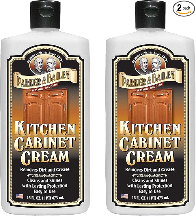 Parker and Bailey Kitchen Cabinet Cream-Wood Cleaner-Grease Remover 16 oz (2)
