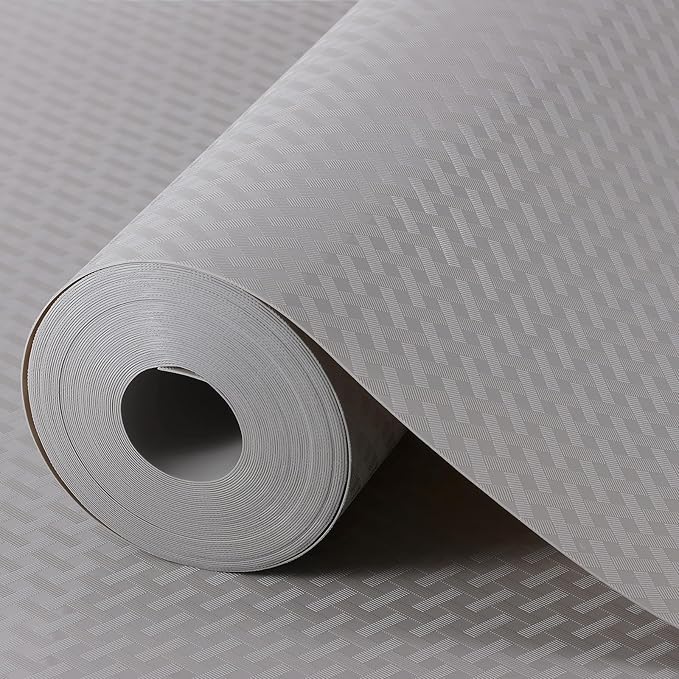 Light Gray Shelf Liners for Kitchen Cabinets Refrigerator Liners Waterproof & Oil-Proof Kitchen Cupboard Liner Drawer Mats EVA Material Non Adhesive Fridge Liner 11.8 x 236.2 Inches x 2 Rolls