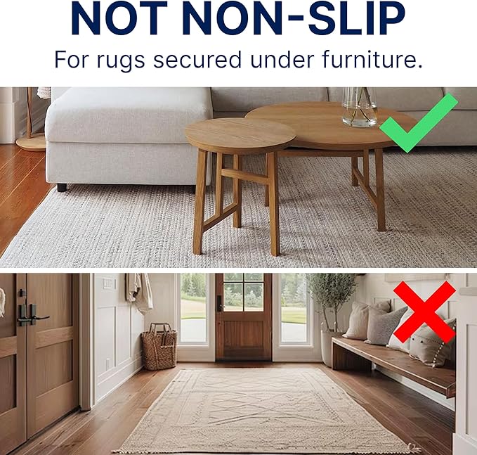 RUGPADUSA - Eco-Plush - 9'x12' - 3/8" Thick - 100% Felt - Extra Cushioned Rug Pad - Available in 3 Thicknesses, Many Custom Sizes
