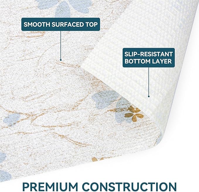 Cabinet Liners 5Rolls 18 x 96 Inch Wide Non Adhesive Kitchen Drawer Liner, Waterproof Shelf Liner Durable Anti-Slip for Kitchen Cabinets Shelf Liner Oil-Proof