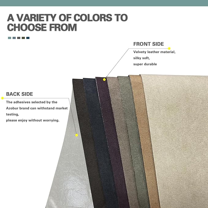Velvet Repair Patch, Self-Adhesive Flannel Fabric Patch, Multi Colors, Microfiber Patch，Can be Used to Patch Sofas, Car Seats, Handbags, Jacket Holes and Tears (Light Brown)
