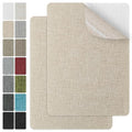 J.CARP 2Pcs Linen Repair Patches, Large Self-Adhesive Fabric Patch for Sofas, Couch, Furniture, Car Seats (8 * 11 inches-2PCS Beige)