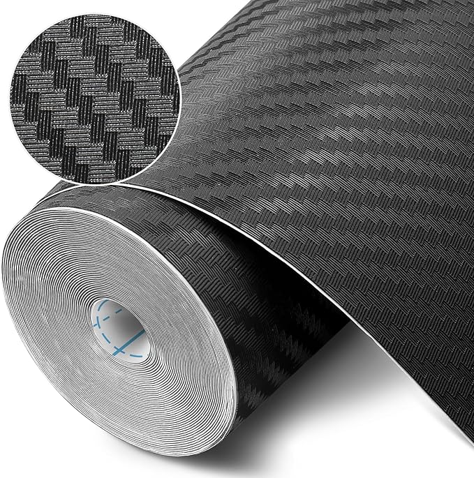 Self-Adhesive Shelf Liner Kitchen Liner, Waterproof Backed Paper Easy Peel and Stick Contact Liner Without Residue for Decor Your Desk Surface, Kitchen Countertops (Black, 11.8 x 393.7 inches)