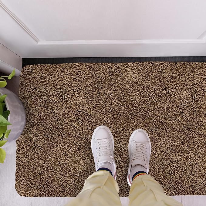 Premium Microfiber Indoor Door Mat – 32"x48" Washable Entry Mat, Non-Slip, Waterproof Backing, Super Absorbent, Low Profile Entryway Doormat for Indoor Entrance