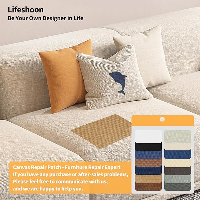 Fabric Repair Patches, 17X158 Inch Canvas Self-Adhesive Fabric Patches Tape Durable, DIY Large Canvas Repair for Sofa, Couches, Furniture, Chair, Clothing （17X158 Inch, Dark Blue）
