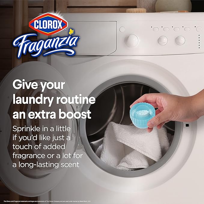 Clorox Fraganzia Laundry Scent Booster Crystals in Ocean Scent - Scented In-Wash Freshener Beads for Fresh, Clean, Great Smelling Clothes and Linens, 18 Oz - 2 Pack