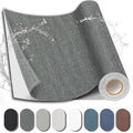 Fabric Repair Patch, Fabric Large Repair Tape, Self-Adhesive Patches for Furniture, Sofa, Car Interior, Shoes, Hand Bag, Clothing (Dark Grey, 3.5X79 Inch)