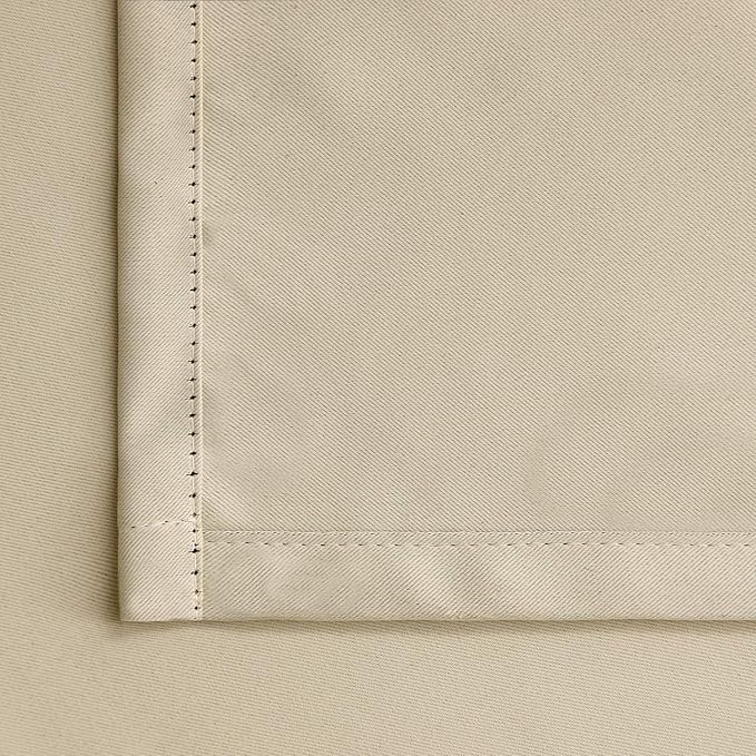 BGment Beige Blackout Curtains 72 Inches Length for Bedroom - Thermal Insulated Room Darkening Window Treatments with Rod Pocket for Living Room, 52 x 72 Inch, 2 Panels