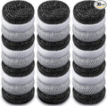 Blulu Plastic Dish Scrubbers for Dishes Pot Round Nylon Pad, Mesh Scouring Non Scratch Pads(Simple Colors,30 Pieces)