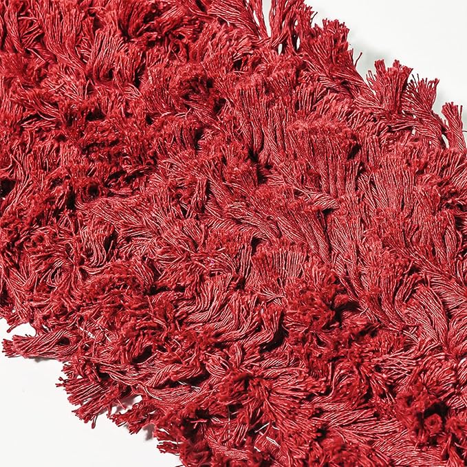 Commercial Dust Mop Replacement Head – 48 x 5 in. Cotton Nylon Reusable Mop Head – Industrial Dust Mop Refill for Floor Cleaning & Janitorial Supplies, Red