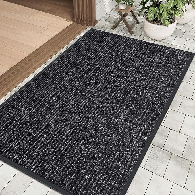 Front Door Mat Indoor Outdoor Entrance, 30" x 72" Dirt Resistant and Absorbent Door Mat, TPR Backing Non-Slip Doormats, Easy to Clean, Low Profile Welcome Floor Mat for Outside Entry