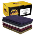 Dura-Gold Premium 6" x 9" 10 Scuff Pad Variety Pack, 2 Each Maroon, Gray, Gold, Purple and White - Scuffing, Scouring, Sanding, Cleaning, Blending, Paint Surface Prep Adhesion - Automotive Auto Body