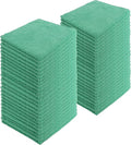 Microfiber Cleaning Cloths,48 Pack, 16"x16", All-Purpose, Softer, Highly Absorbent, Lint-Free, Reusable, Washable Pro Towels, Green, for House, Kitchen, Bathroom, Car, Office