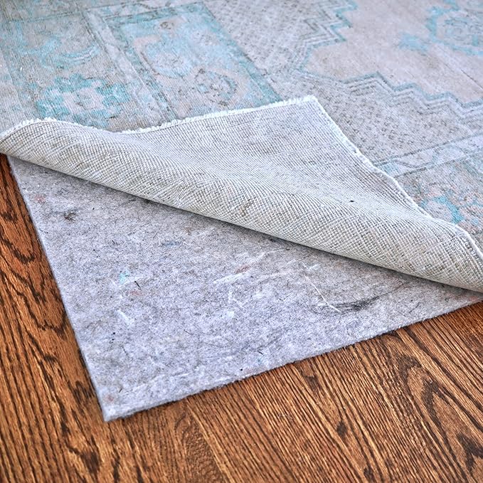 RUGPADUSA - Dual Surface - 8'x10' - 1/8" Thick - Felt + Rubber - Non-Slip Backing Rug Pad - Adds Low-Profile Comfort and Protection