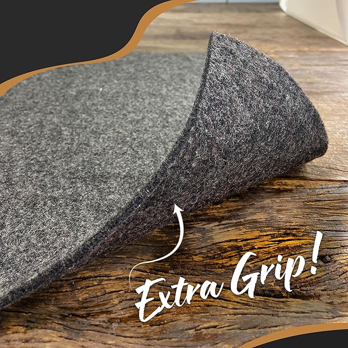 Nevlers 4'x6' Felt TPO Non Slip Rug Pad | 1/4" Thick Anti Slip Rug Grips | Carpet Pads Non Slip Design | Rug Gripper for Tile Floors | Rug Gripper for Hardwood Floors | Customizable Non Slip Rug Pads