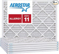Aerostar 10x18x1 MERV 11-6 Count - Pleated Furnace & Air Conditioner Filters - Removes Dust, Cold & Flu Germs, Lint, Mold, Pet Dander, Allergy-Causing Pollen, Smog & Smoke