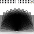 140mm Fan Dust Filter PC, 10Pack PVC Computer Dust Filter Mesh Dustproof Case Cover PC Cooler Fan Filter Grills with 40pcs Screws for Computer Cooler (PVC, 140 * 140mm, 10pcs, Black)