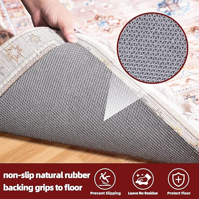 BAGAIL Felt and Natural Rubber Backing Rug Pads 1/8” Thick, 2 x 3 Ft Non Slip Rug Gripper Keep Rugs in Place, Under Area Rug Protective Cushioned Pads, Carpet Runners, Hardwood Floors Protection