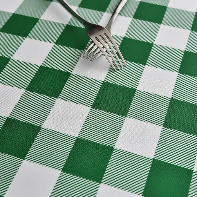 Classic Gingham Buffalo Tablecloth Fabric - Oblong 58x144 Inch Water Proof Checkered Table Cloth for Indoor Outdoor - Table Cover for Birthday, Picnics, BBQs, and Parties