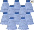 Gejoy 10 Pack 24oz Mop Head Replacement Commercial Cleaning Mop Head Wet String Heavy Duty Cotton Industrial Mophead for Floor Cleaning