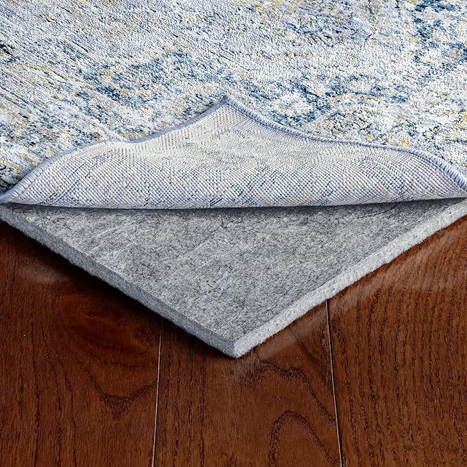 RUGPADUSA - Dual Surface - 9'x12' - 1/2" Thick - Felt + Rubber - Non-Slip Backing Rug Pad - Adds Comfort and Protection - for Hard Surface Floors