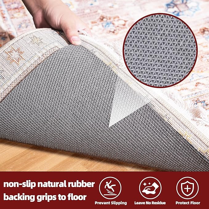 BAGAIL Felt and Natural Rubber Backing Rug Pads 1/4” Thick, 2 x 10 Ft Non Slip Carpet Gripper Keep Rugs in Place, Under Area Rug Protective Cushioned Pads, Carpet Runners, Hardwood Floors Protection