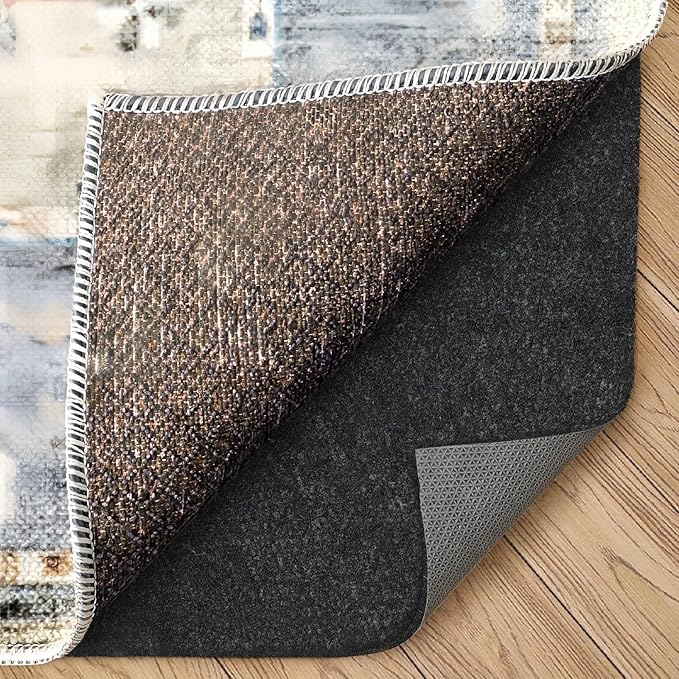 Felt Rug Pad, 5 x 8 Ft Rubber Non-Slip Rug Pad Gripper, Keep Rugs Secure and in Place, Extra Strong Under Carpet Mat Cushion - for All Floors