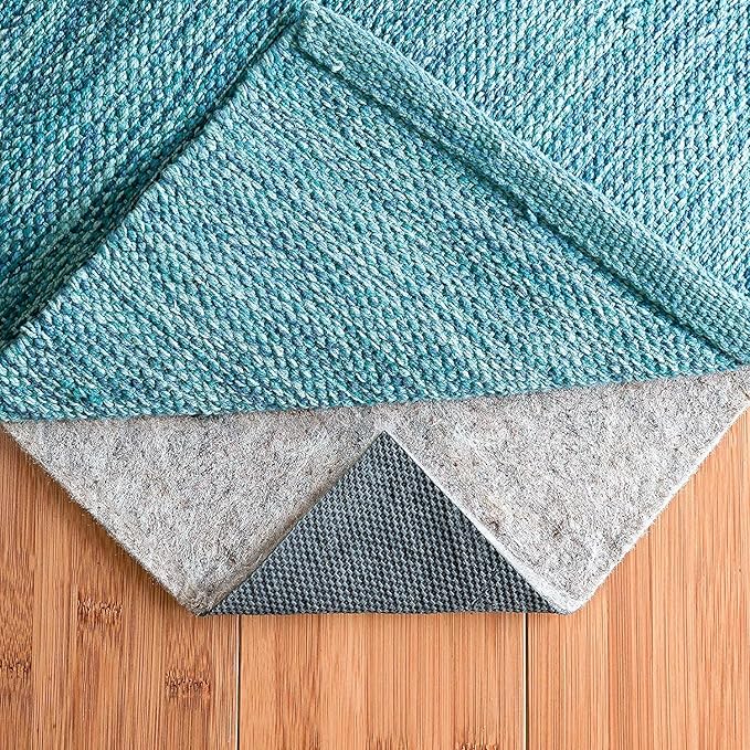 RUGPADUSA - Dual Surface - 6' Square - 1/4" Thick - Felt + Rubber - Non-Slip Backing Rug Pad - Safe for All Floors