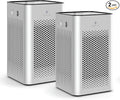 Medify MA-25 Air Purifier with True HEPA H13 Filter | 825 ft² Coverage in 1hr for Allergens, Smoke, Wildfires, Odors, Pollen, Pet Dander | Removal to 0.1 Microns | Silver, 2-Pack