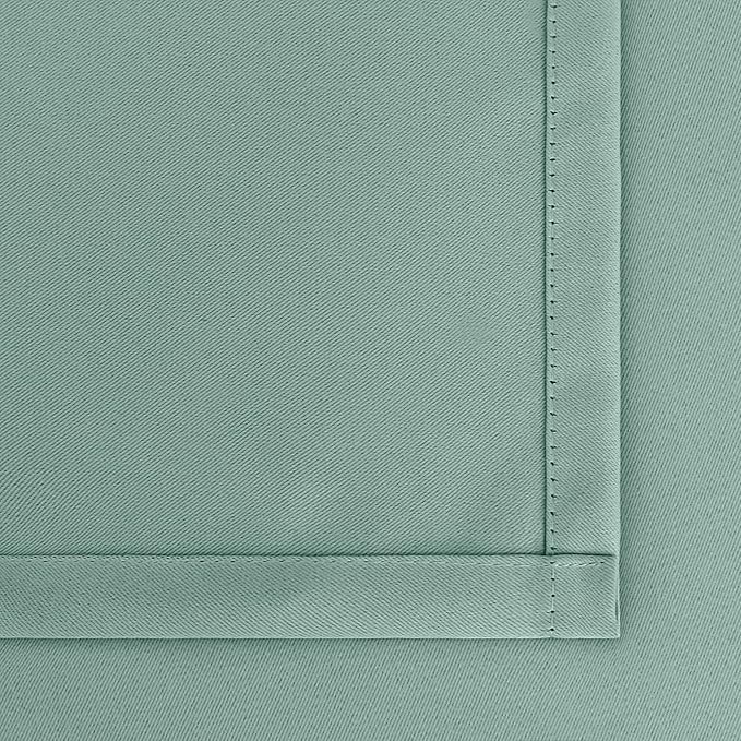 BGment Sage Green Blackout Curtains 45 Inches Length for Short Window - Thermal Insulated Drapes with Rod Pocket Room Darkeing Privacy for Cafe Bedroom Bathroom, 42 x 45 Inch, 2 Panels