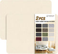 KING MOUNTAIN Fine Linen Fabric Patches, Self-Adhesive, 8x11 inch, 2 PCS, Multi Color, For Linen Sofa and Clothes Repair (Off White, 8" x 11" - 2PCS)