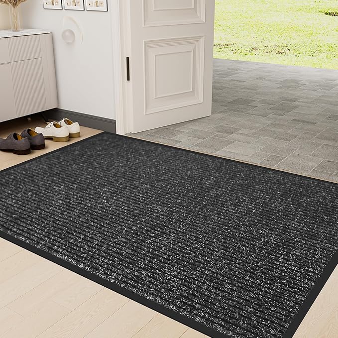 Front Door Mat Indoor Outdoor Entrance, 30" x 60" Dirt Resistant and Absorbent Door Mat, TPR Backing Non-Slip Doormats, Easy to Clean, Low Profile Welcome Floor Mat for Outside Entry