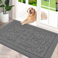 FONEYI Indoor Door Mat 32" x 40", Dirt Trapper Door Mats Non-Slip Entryway Rugs Washable, Absorbent Resist Dirt Welcome Mat, Low Profile Inside Floor Mats for Front Back Door and Entryway, Grey
