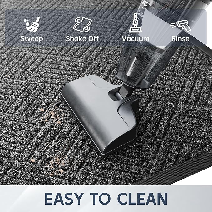 Front Door Mat, 6' x 3' Heavy Duty Indoor Outdoor Doormat, Non-Slip Backing Welcome Mats for Entryway, Low Profile, Commercial Door Mats