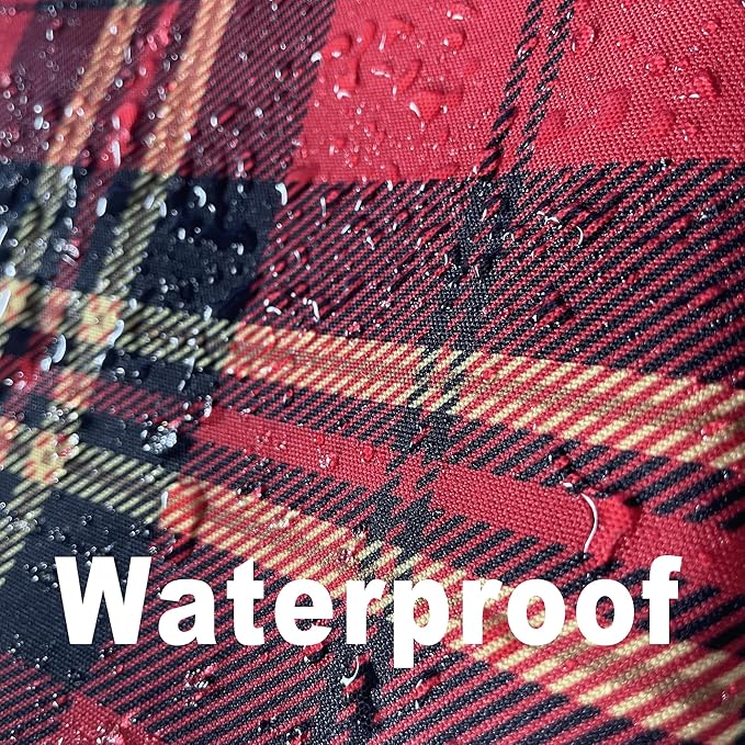Red GinghamTartan Christmas Plaid Tablecloth - Rectangular 58x102 Inch Water Resistant Table Cloth for Indoor/Outdoor Use - Holiday Table Cover for Kitchen, Picnics, and Parties