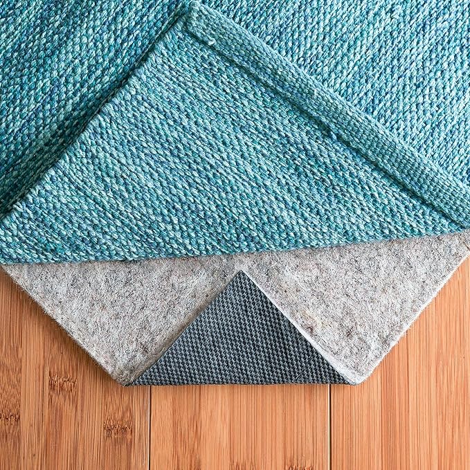 RUGPADUSA - Dual Surface - 11' Square - 1/8" Thick - Felt + Rubber - Non-Slip Backing Rug Pad - Adds Low-Profile Comfort and Protection