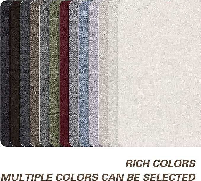 KING MOUNTAIN Coarse Linen Repair Patches, Self-Adhesive Linen Fabric Patches, 8X11 inch, Multi Color, Can be Used for Linen Sofa Repair and Linen Clothes Repair(8" x 11",Blue Dark Grey)