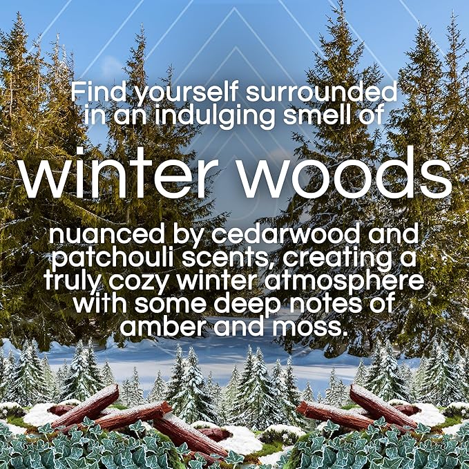 Air Wick Plug In Advanced Scented Oil,Winter Woods + Frosted Ivy,Air Fresheners for Home Long Lasting,Home Room Fresheners,Air Freshener Plug In, House Essentials for Small Spaces + Large Spaces,5 ct