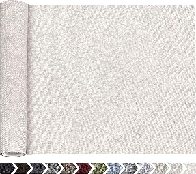 Fine Linen Repair Patches, Self-Adhesive Linen Fabric Patches, 12X40 inch Extra Size, Multi Color, Can be Used for Linen Sofa Repair and Linen Clothes Repair (12" x 40", Off White)